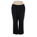 Lands' End Velour Pants - High Rise: Black Activewear - Women's Size 3X