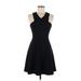 Express Casual Dress - A-Line: Black Solid Dresses - Women's Size 6