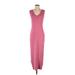 Adrianna Papell Casual Dress - Midi: Burgundy Dresses - Women's Size Small