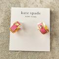 Kate Spade Jewelry | Kate Spade Gold Crushed Watermelon Heartful Huggie Earrings New W/Dust Bag | Color: Gold | Size: Os