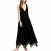 Free People Dresses | Free People Girl Like You Lace Trim Maxi Slip Dress | Color: Black | Size: Xs