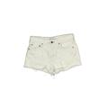 Free People Denim Shorts: Ivory Print Bottoms - Women's Size 28 - Stonewash