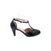 Chase & Chloe Heels: Pumps Stiletto Cocktail Party Black Print Shoes - Women's Size 10 - Round Toe