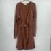 Anthropologie Dresses | Anthropologie Greylin Brown Cable Knit Long Sleeves Mini Sweater Wrap Dress Xl | Color: Brown | Size: Xl