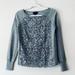 J. Crew Sweaters | J. Crew Collection Merino Wool Crew Neck Embroidered Sweater Women Size M Gray | Color: Gray | Size: M