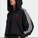 Adidas Tops | Adidas Her Studio London Cropped Hoodie | Color: Black/Red | Size: M