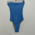 J. Crew Swim | J.Crew Womens A Cross-Back Bandeau One-Piece Swimsuit Blue Size 8 An879 | Color: Blue | Size: 8