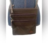 Dooney & Bourke Bags | Dooney And Bourke Brown Nylon Three Zip Adjustable Cross Body Bag Purse | Color: Brown/Pink | Size: Os