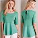 Anthropologie Tops | Anthropologie Moth Meri Skirted Pullover Green Knit Tie Sweater Women's Size M | Color: Green | Size: M