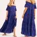 Free People Dresses | Free People Maxi Dress Barclay Off The Shoulder Tiered Blue Purple Floral | Color: Blue/Purple | Size: M