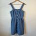 J. Crew Dresses | J Crew Womens Summer Dress Size 0 Blue Chambray Sleeveless Button Down | Color: Blue | Size: 0