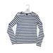 J. Crew Tops | *J. Crew Striped Long Sleeve Pullover Top Womens Size S Blue White Zip Shoulder | Color: Blue/White | Size: S
