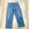 Carhartt Jeans | Carhartt Jeans Men 38x32 Blue Fleece Lined Relaxed Fit Dark Wash Warm B155-Dst | Color: Blue | Size: 38