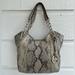 Michael Kors Bags | Michael Kors Python Snakeskin Embossed Leather Medium Large Chain Tote Purse Bag | Color: Gray/Silver | Size: Os
