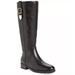 Coach Shoes | Coach Easton Riding Boot Black Size 9.5 Leather Knee High Shoe Heel | Color: Black/Gold | Size: 9.5