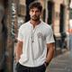 Herren-T-Shirt aus 100 % Baumwolle mit Grafik, Sun Fashion, Outdoor-Casual-T-Shirt, Henley-Shirt, T-Shirt, Street-Casual-Tages-T-Shirt, weiß, kurzärmliges Henley-Shirt, Frühlings- und Sommerbekleidung, Bekleidung