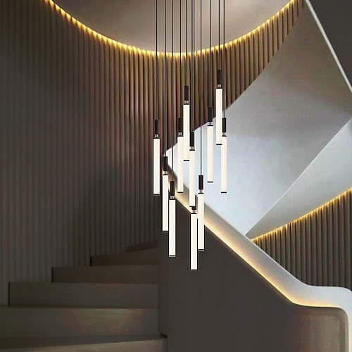 LED-Kronleuchter dimmbar 3/5/7/11 Pendelleuchte für Kücheninseltreppen 110–240 V Image