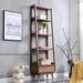 Corrigan Studio® Ladder Storage Bookcase Wood in Brown | 66.14 H x 18.89 W x 14.96 D in | Wayfair C479F3997155490294FE5D8331D63DDC