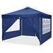 DreamDwell Home 10 Ft. W X 10 Ft. D Steel Pop-Up Waterproof Canopy Tent Ez Outdoor Patio Market Backyard Canopy /Soft-top in Gray/White | Wayfair