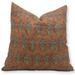 Fabdivine Fabritual Block Print Thick Linen Throw Pillow Covers (Mor Mukut, Rust) Linen in Brown | 14 H x 14 W x 0.5 D in | Wayfair