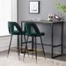 ROOM FULL Set Of 2 Bar Stool Collection Akoya Contemporary Velvet Upholstered Connor High 29" Stool Chair & Counter Stools w/ Nailheads | Wayfair