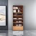 Latitude Run® Caggie 79.52" H x 33.46" W Solid Wood Standard Bookcase Wood in Brown | 79.52 H x 33.46 W x 13.77 D in | Wayfair