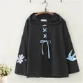 2022 Spring Autumn Chinese Style Print Sleeve Hooded Long Sleeve Sweater Womens Fashion Versatile