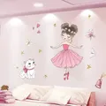 Décalcomanie séparés eur de ballet chaton papillon autocollant mural papier peint mignon décoré