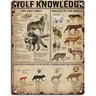 Tin Sign Wolf Knowledge Vertical Wolf Wall Art Wolf Wall Decor Wolf Lover Gift Gift for Wolf Lover