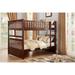 Harriet Bee Bambie Dark Cherry Youth Twin Over Twin Bedroom Set Twin 3 Piece: Bed, Dresser, Mirror Wood in Brown | 52 H x 43 W x 79 D in | Wayfair