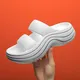 Women Slippers Beach Slides Flip Flops Men's Thick Sole Indoor Bathroom Anti-Slip Shoes 2024 Summer