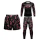 New Men MMA Boxing Sportswear Bjj Rashguard T-shirt+MMA Shorts Training Clothing Sports Suits