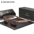 KINGSEVEN New Black Walnut Sunglasses Wood Polarized Sunglasses Men's Glasses Handmade UV400