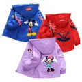 2024 New Spring Boys Hooded Jacket Children Toddler Autumn Cartoon Coat Fall Baby Boy Mickey Outwear
