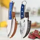 Butcher Knife Hand Forged Boning Knife with Sheath Stainless Steel Kitchen Chef Knife Mongolian Meat