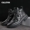 CALLITON Martin Boots 2023 England Winter Mens Shoes Ball Been Zipper Fashion Leisure Sneaker Keep