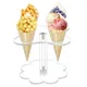 Ice Cream Cone Holder 4 Holes Acrylic Cone Display Stand Waffle Sushi Hand Roll Stand Rack For Kids