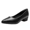 Ladies Genuine Leather Black OL Office Shoes Spring Autumn Fashion Work Shoes Thin Heel Sexy