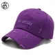 FS 2024 New Pink Purple Women Baseball Hat Brand Designer Caps For Men Stylish Worn Hole Snapback