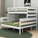 Harriet Bee Jarrold Wood Twin XL Over Queen Bunk Bed w/ Ladder in White | 60.6 H x 65 W x 84 D in | Wayfair 8D6B2F94E82C4184B4EBE5B6C38A76D7