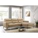 Brown Reclining Sectional - Brayden Studio® Dallman 2 - Piece Upholstered Sectional Leather Match | 34 H x 65 W x 37 D in | Wayfair