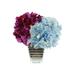 Primrue Hydrangea Floral Arrangement in Vase Polysilk, Glass in Blue | 12 H x 11 W x 11 D in | Wayfair 3D368B38401943B9875728D8ACA7582F