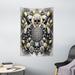 Winston Porter Gothic Tapestry Wall Hanging Bohemian Nioght Skull Moon Mustard Charcoal Grey | 60" H x 40" W | Wayfair