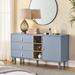 Storage cabinet with doors and drawers,chest of drawers,multifunctional,wooden storage cabinet,leather handle drawer chest