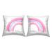 Stupell Believe & Dream Soft Pink Rainbow Stripes Printed Outdoor Throw Pillow Design by Elizabeth Tyndall (Set of 2)