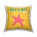 Stupell Miami Florida Summer Starfish Printed Outdoor Throw Pillow Design by The Saturday Evening Post