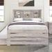 Twin Size Bookcase Captain Bed Platform Bed with 3 Drawers and Trundle