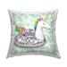 Stupell Rainbow Unicorn Fashion Summer Float Printed Outdoor Throw Pillow Design by Ziwei Li