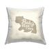 Stupell Baby Bear Cave Vintage Phrase Printed Outdoor Throw Pillow Design by Daphne Polselli