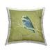 Stupell Perched Blue Bird Tree Branch Shapes Printed Outdoor Throw Pillow Design by Verbrugge Watercolor